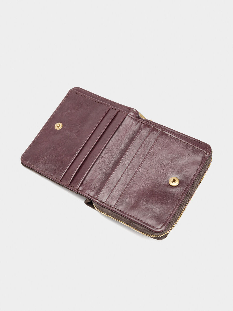 Wallet with leather-effect