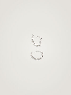 Set Of  Silver Hoop Earrings image number 2.0
