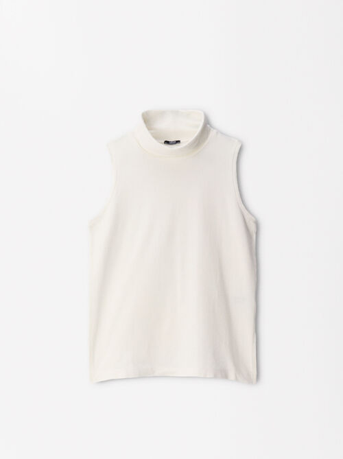 100% Cotton High Neck T-Shirt - Online Exclusive