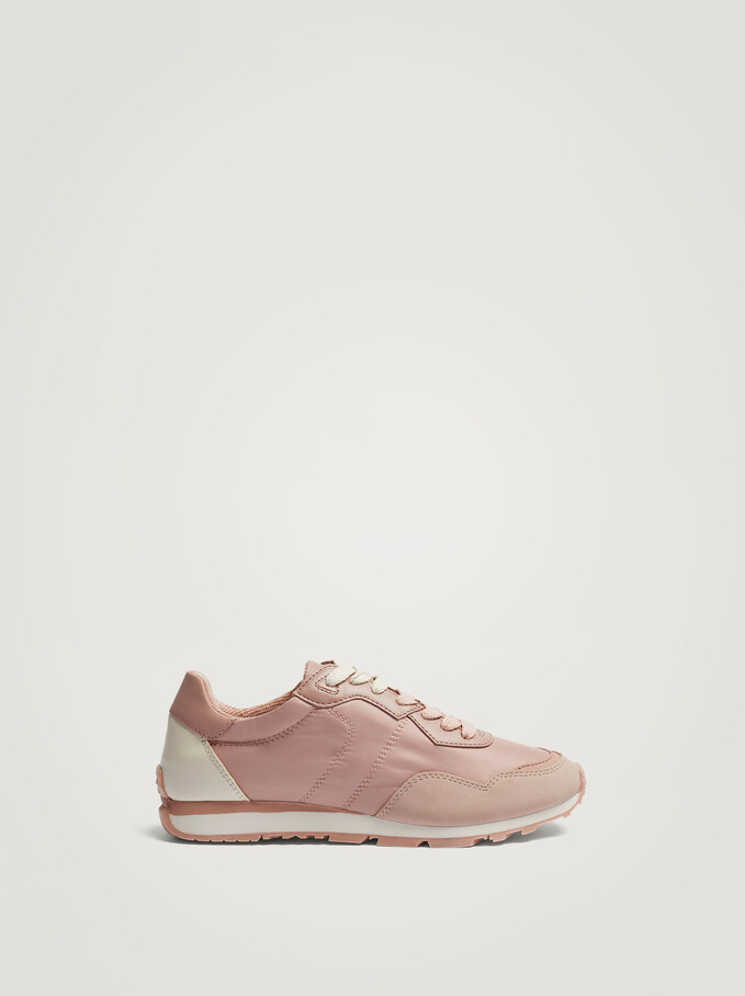 Running Nylon Sneakers, Pink, hi-res