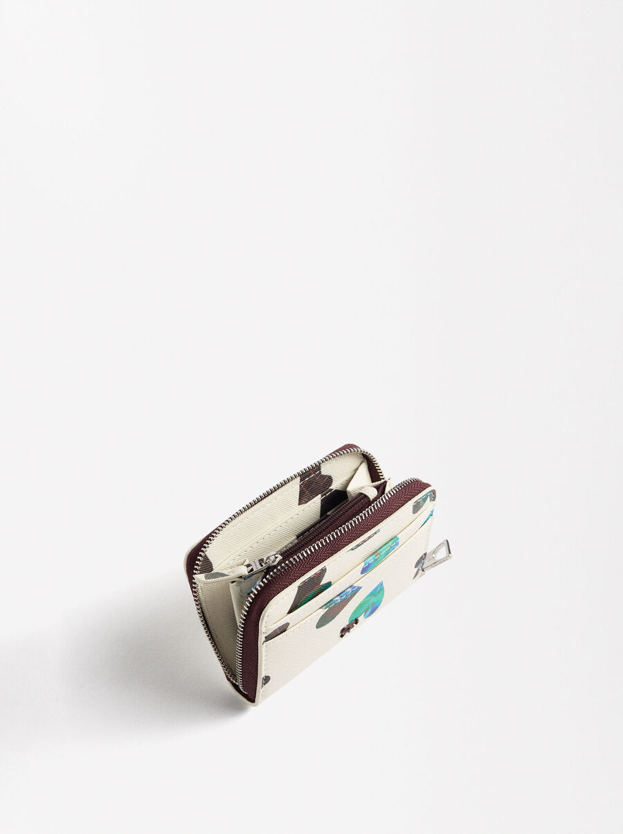 Heart-printed wallet