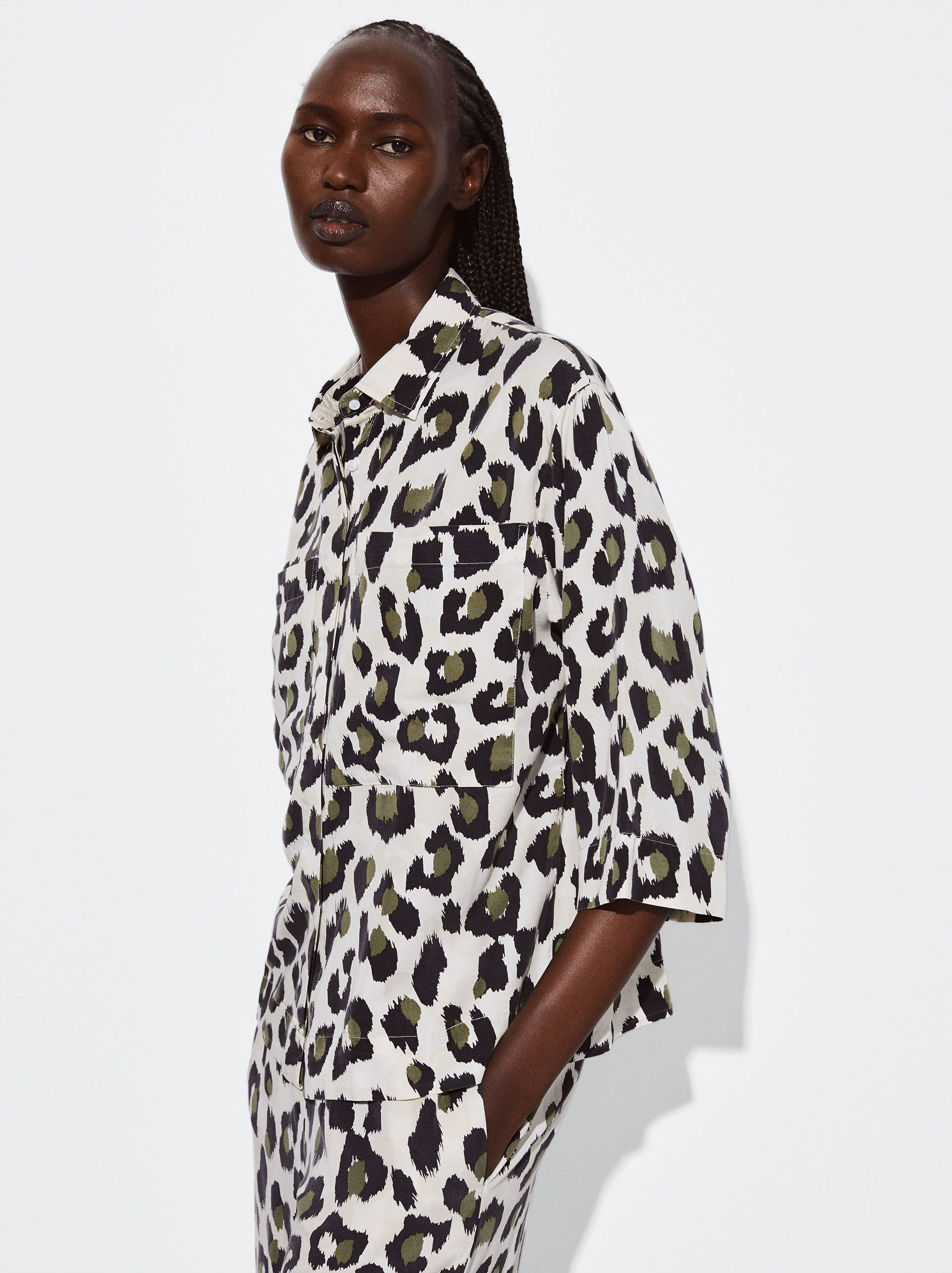 Chemise zara deals imprimé animal