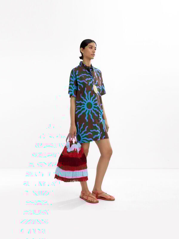 Printed shirtdress 100% cotton