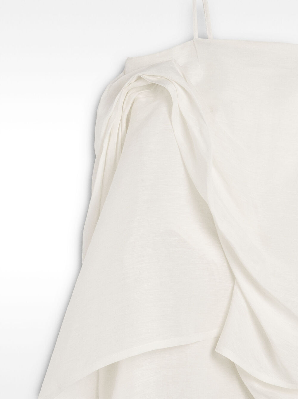 Vestido corto de tirantes drapeado