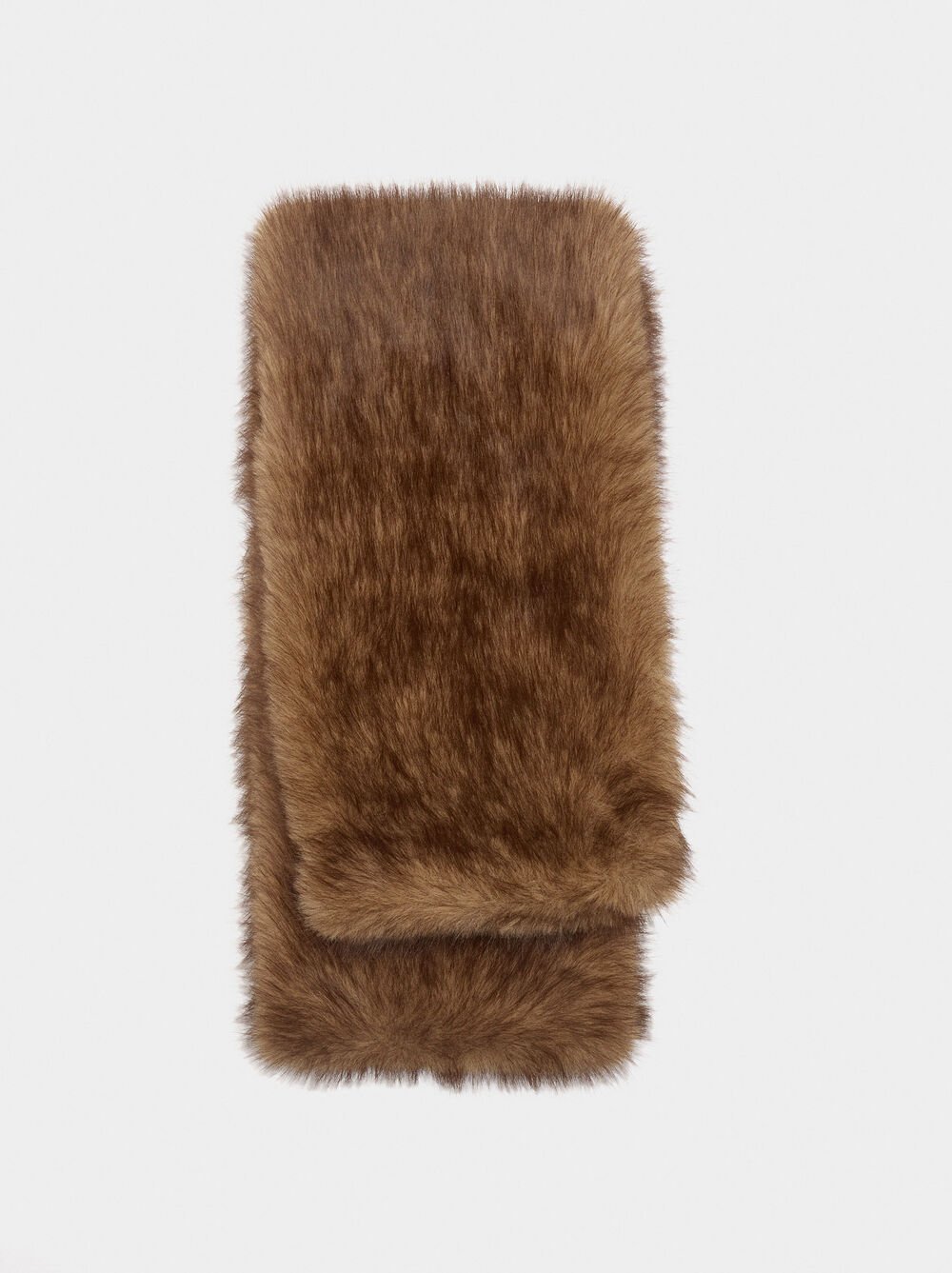 Stole with faux fur effect