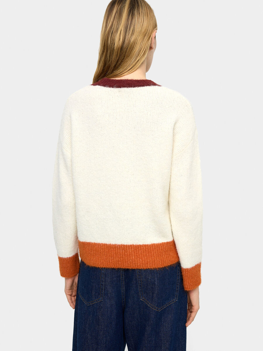 Jersey de punto con bordes contrastantes