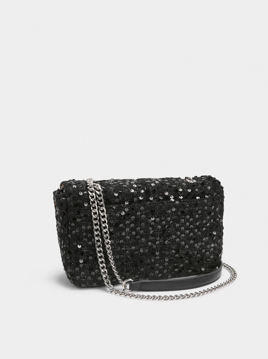 Bolso de hombro tweed