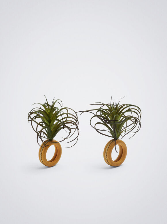 Set Of 2 Pineapple Napkin Rings, Multicolor, hi-res
