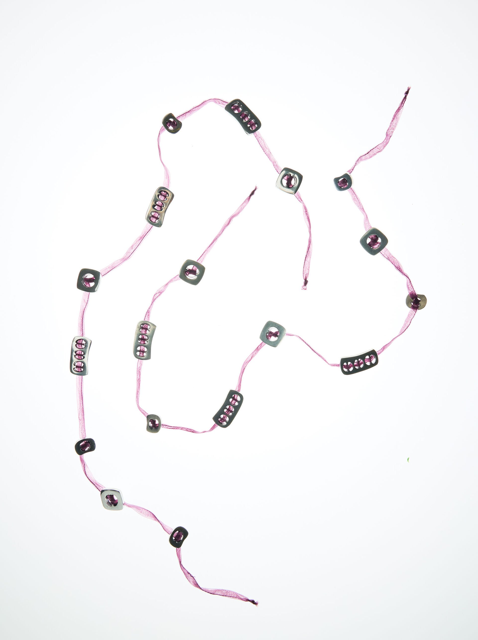 Cord bracelet with plates image number 0.0