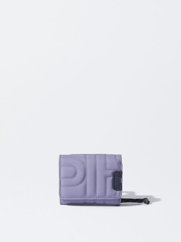 Brieftasche Aus Nylon-Imitat, Violett, hi-res