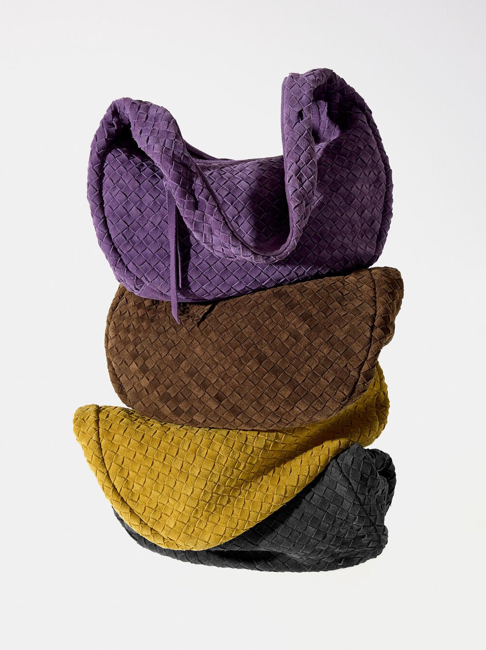 Hobo bag with braided leather