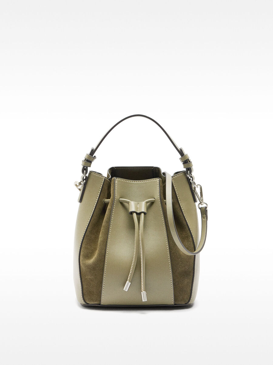 Beuteltasche mit Lederenden