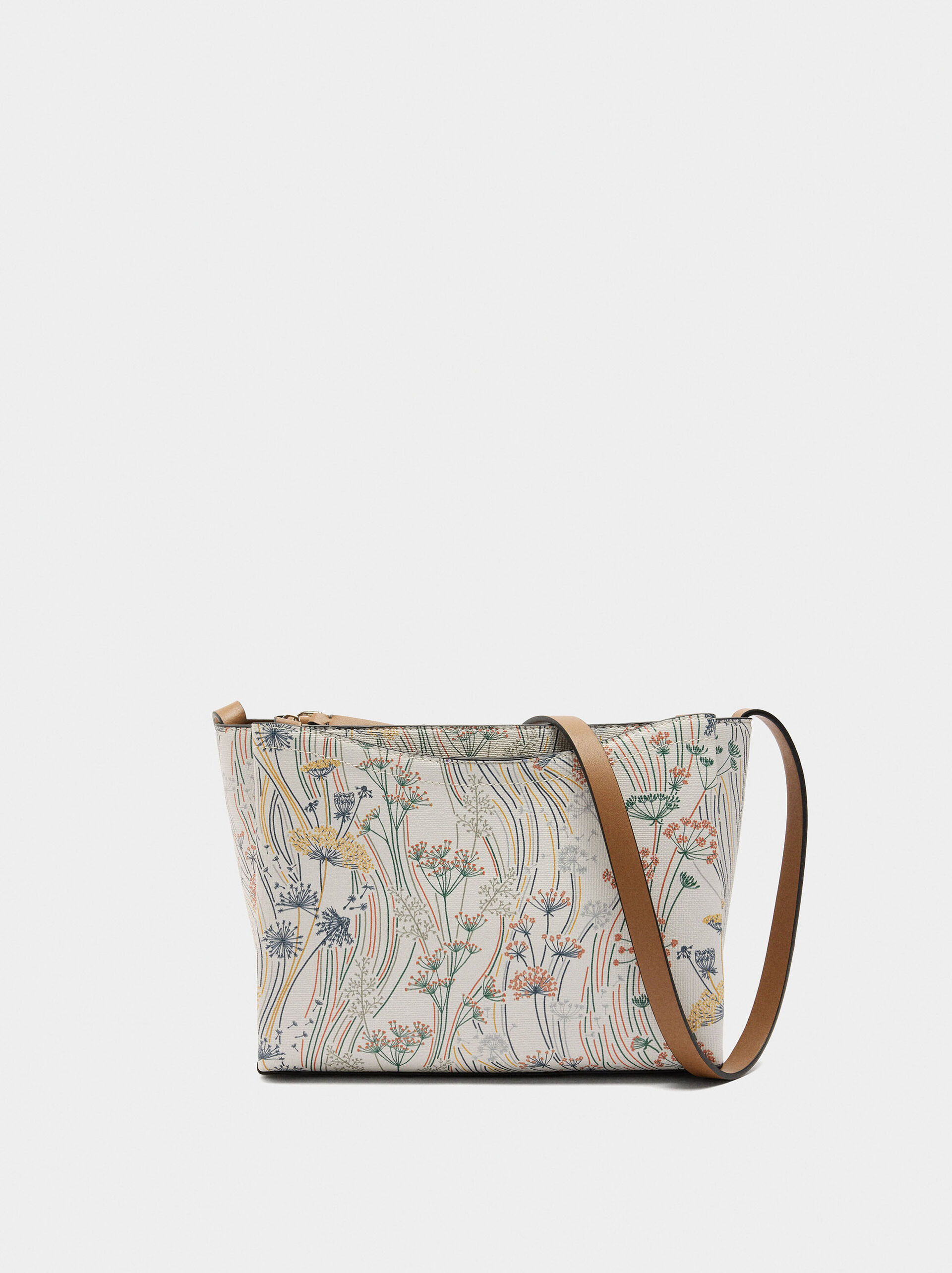 Floral printed crossbody bag image number 0.0