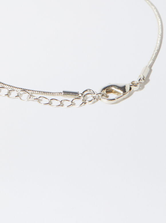 Silver Bracelet With Heart, Silver, hi-res