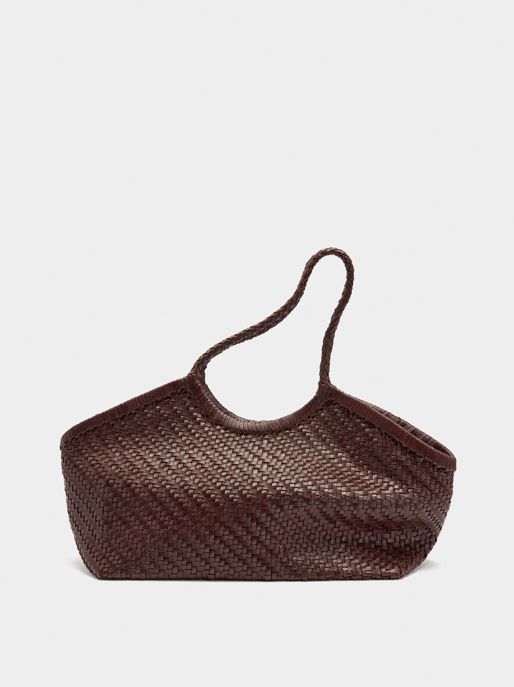 Mala shopper de pele entrançada