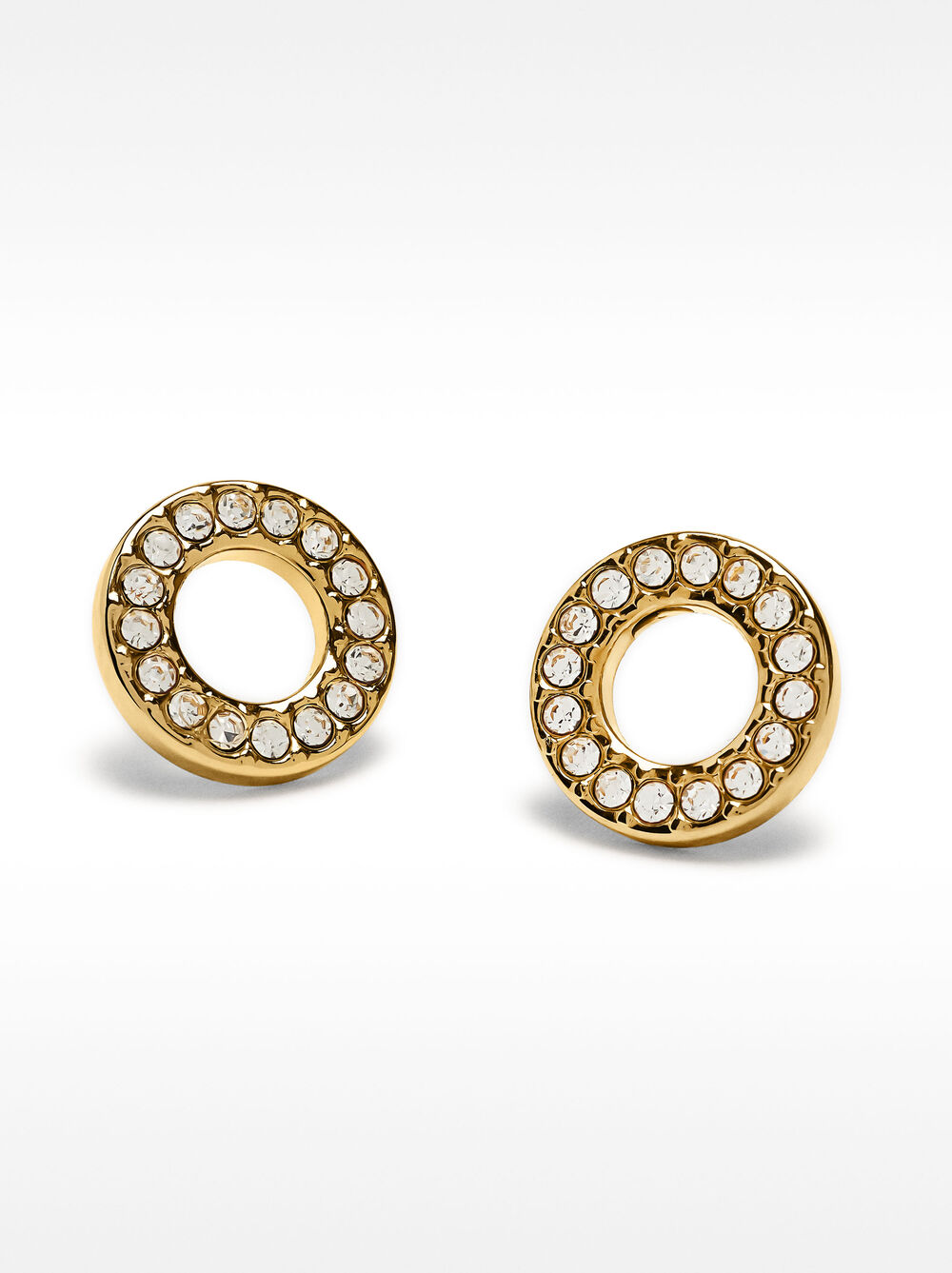 Earrings with crystals - stainless steel