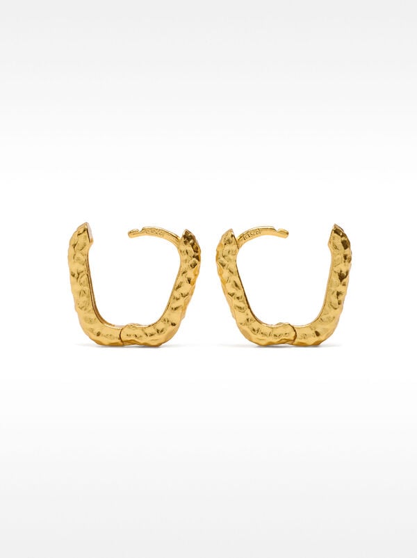 Textured hoop earrings - 925 sterling silver