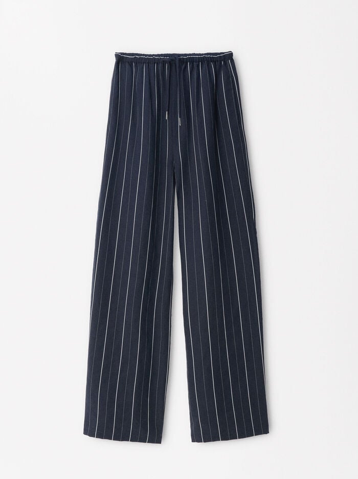 Adjustable Trousers With Linen