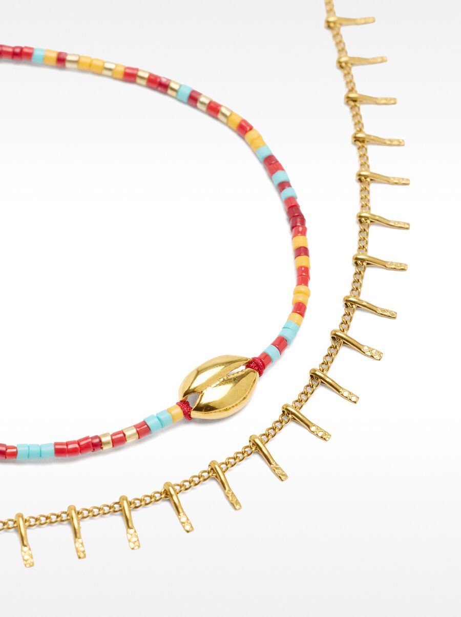 Set de pulseiras de pé com anel - aço inoxidável