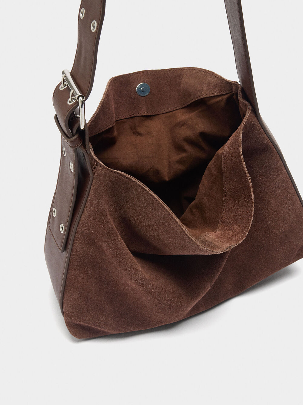 Sac à épaule en cuir suédé M