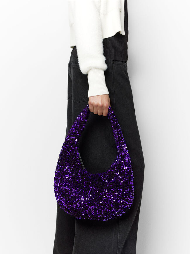 Shoulder Bag With Sequins image number 2.0