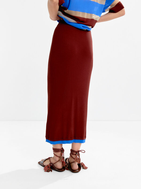Long knit skirt