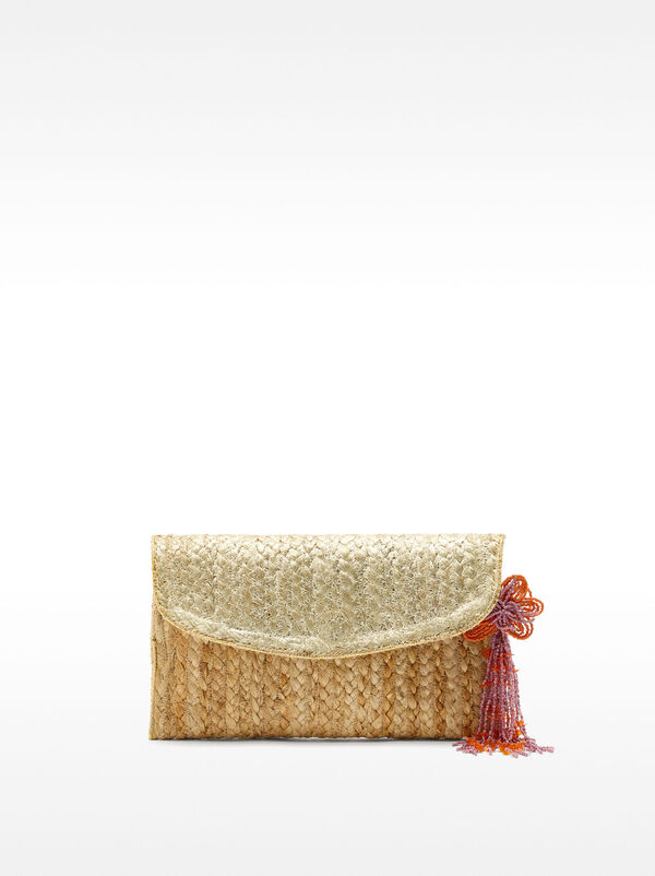 Metalized jute party bag