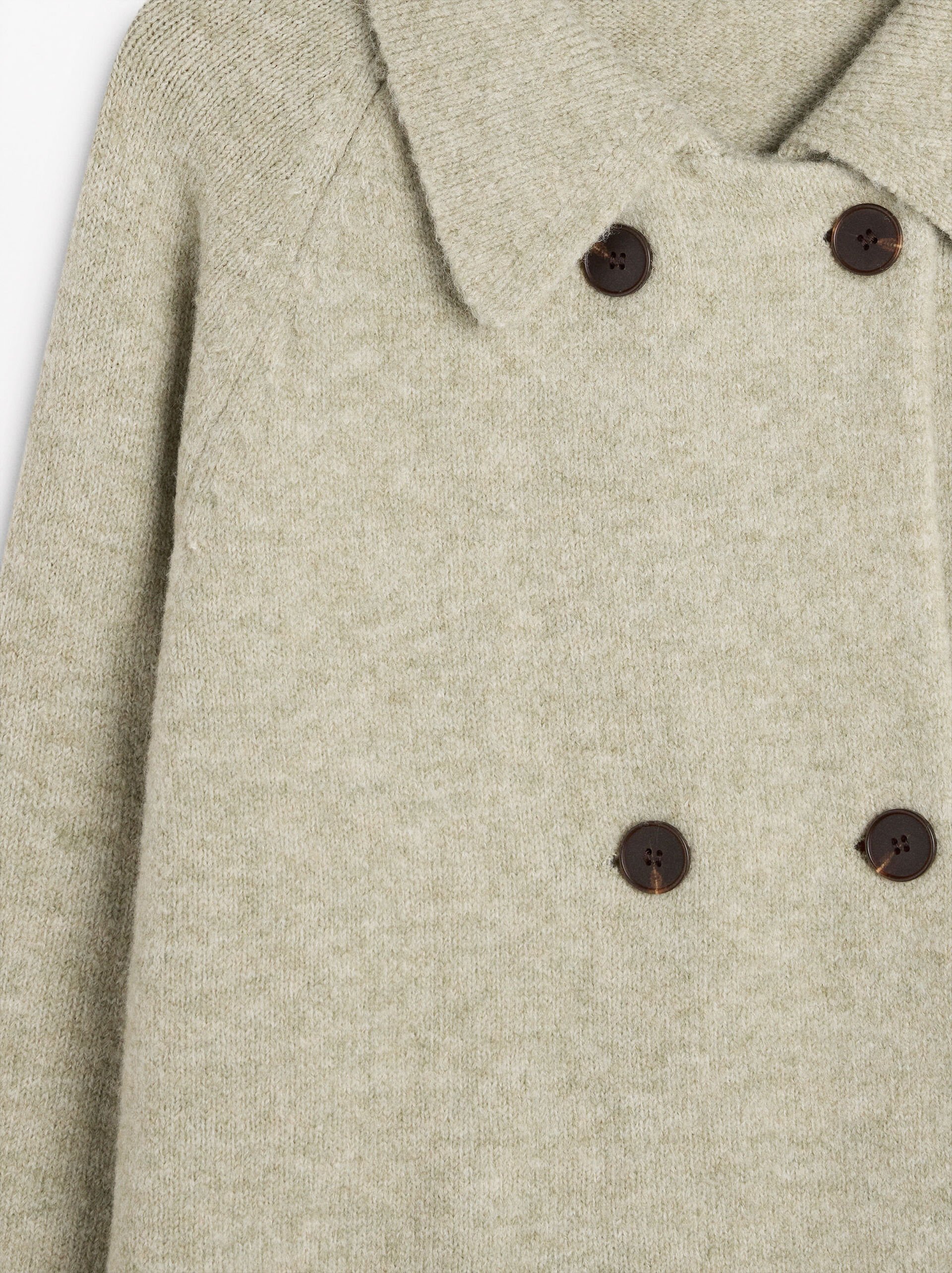 Knitted wool cardigan image number 6.0