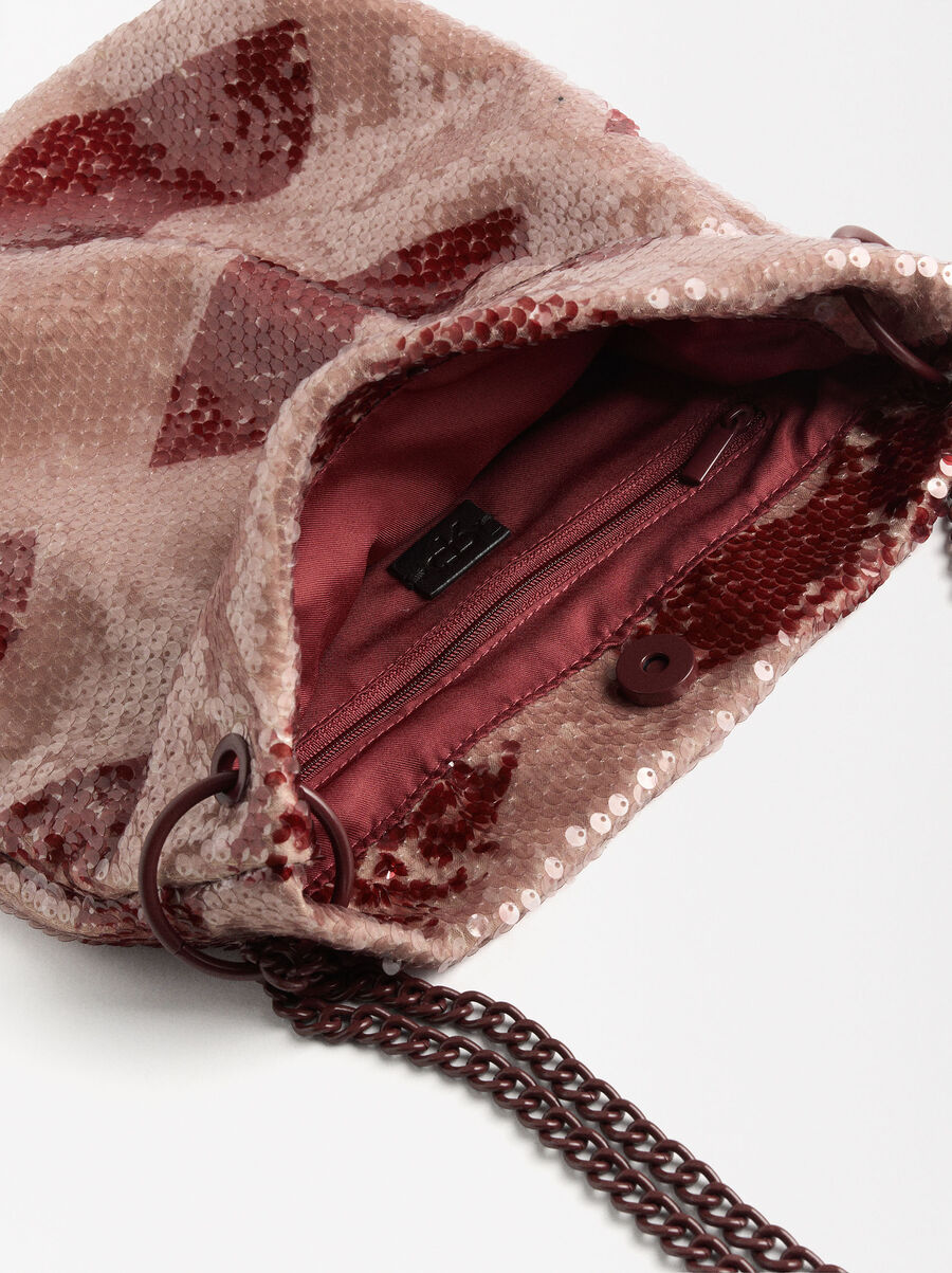 Shoulder bag with sequins