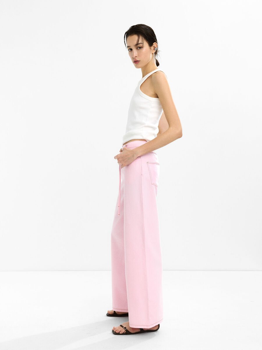 Pantalon en denim à jambe large