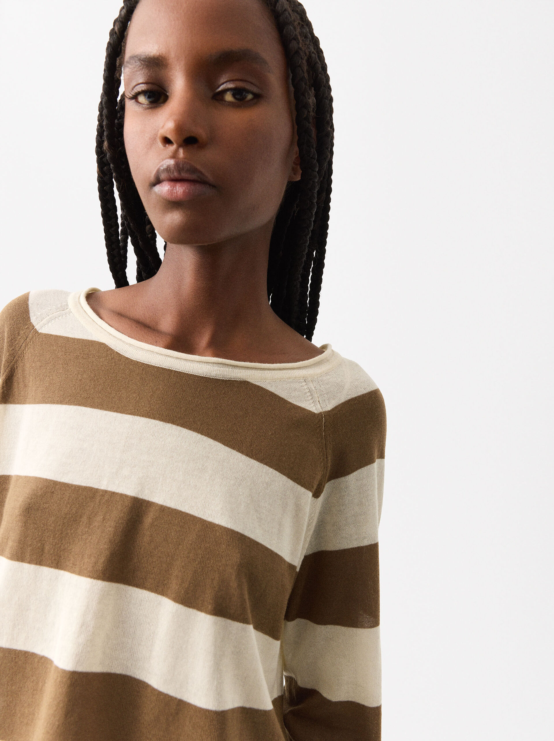 Striped Knit Sweater image number 3.0