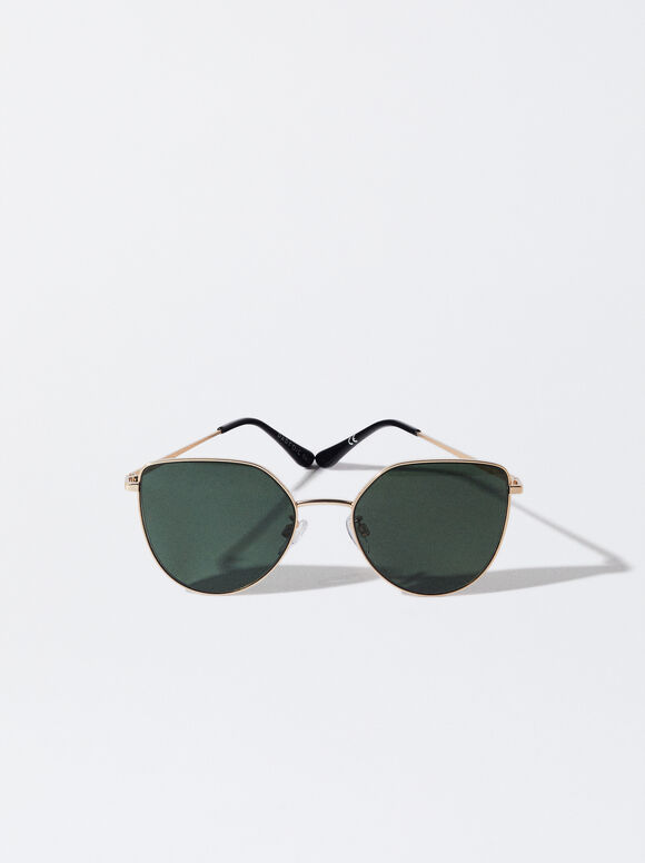 Metallic Sunglasses , Golden, hi-res