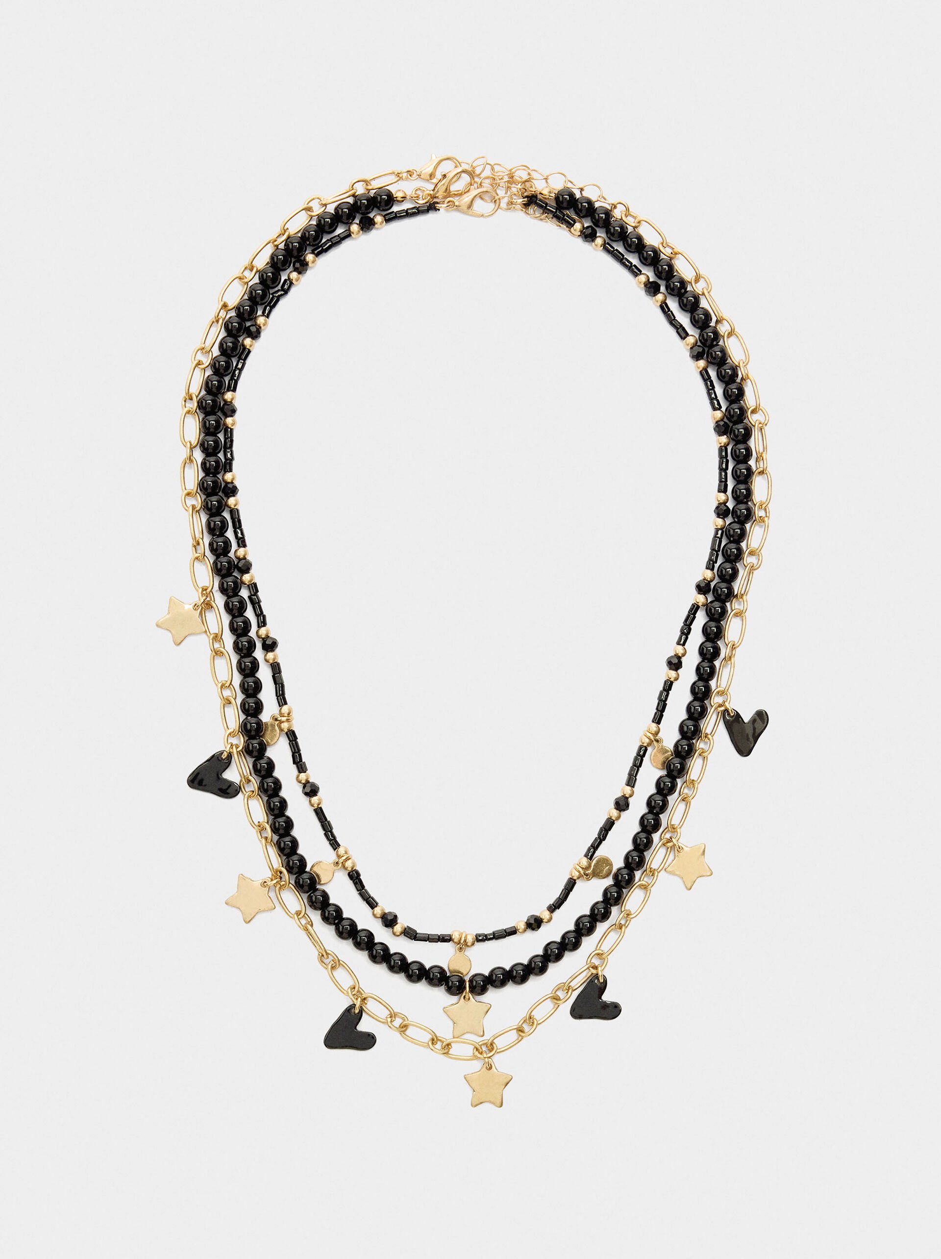 Set of short necklaces with beads image number 0.0