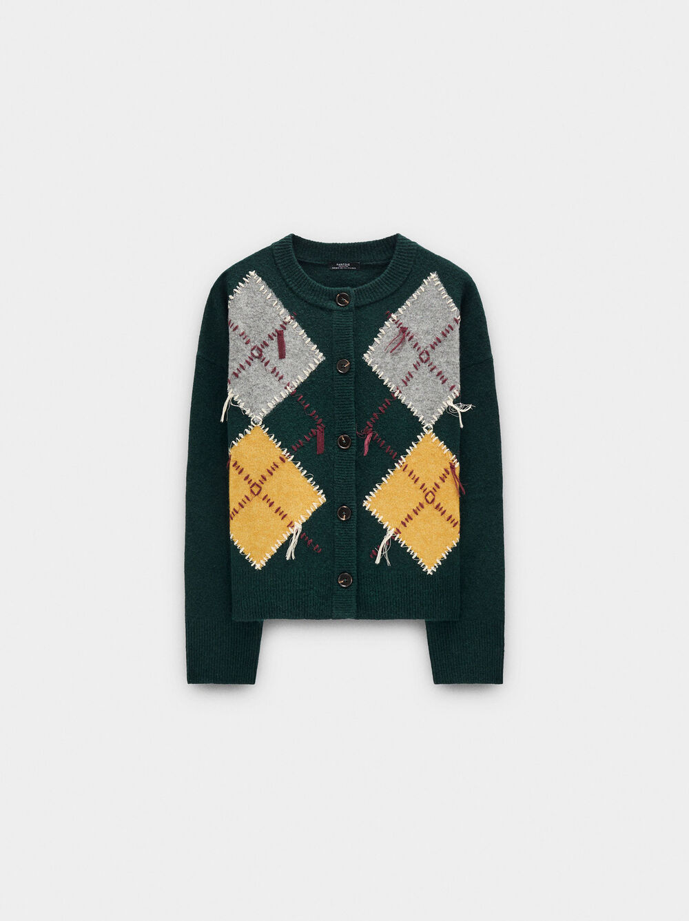 Strickcardigan mit Rauten