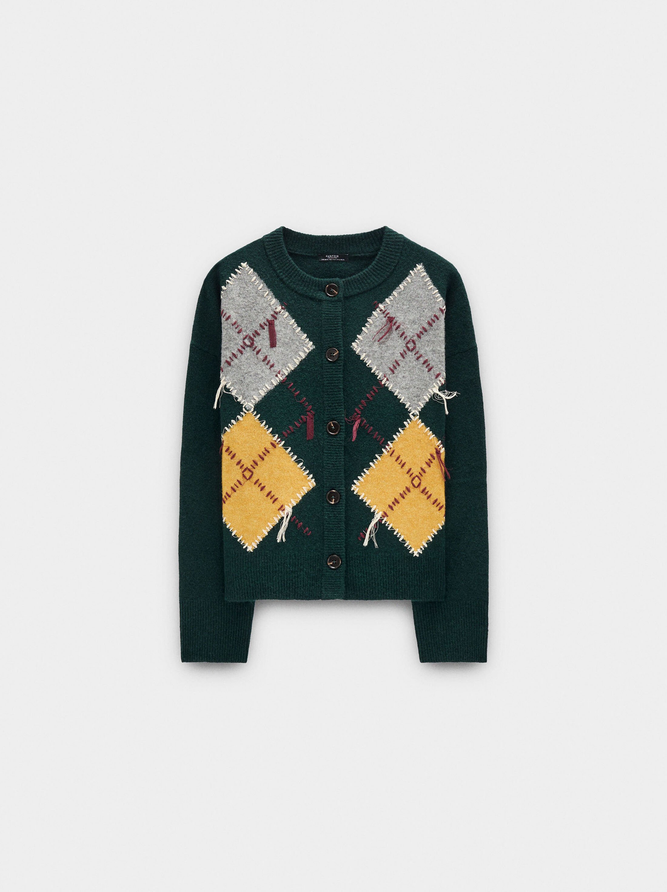 Cardigan de punt amb rombes image number 4.0