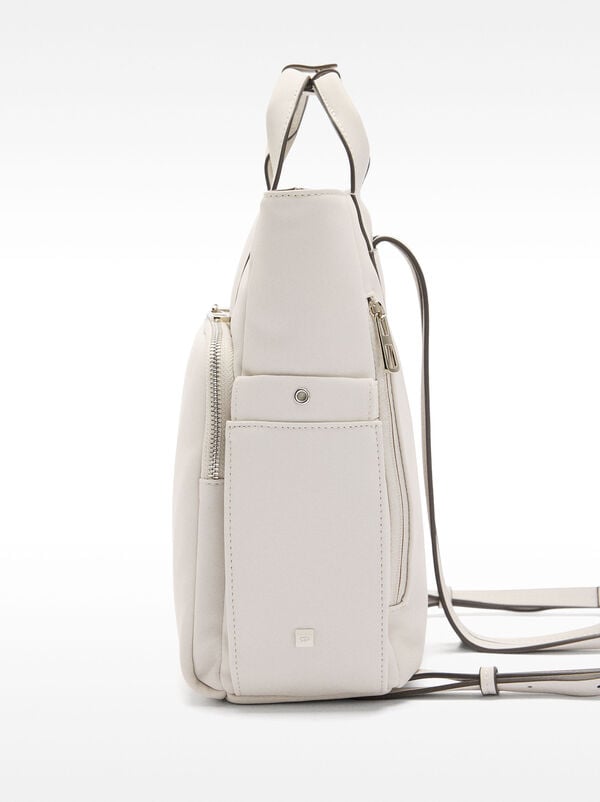 Nylon effect backpack