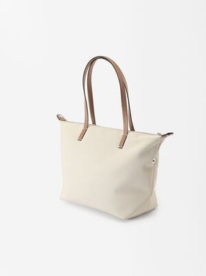 Nylon-Effect Tote Bag With Detachable Coin Purse image number 2.0