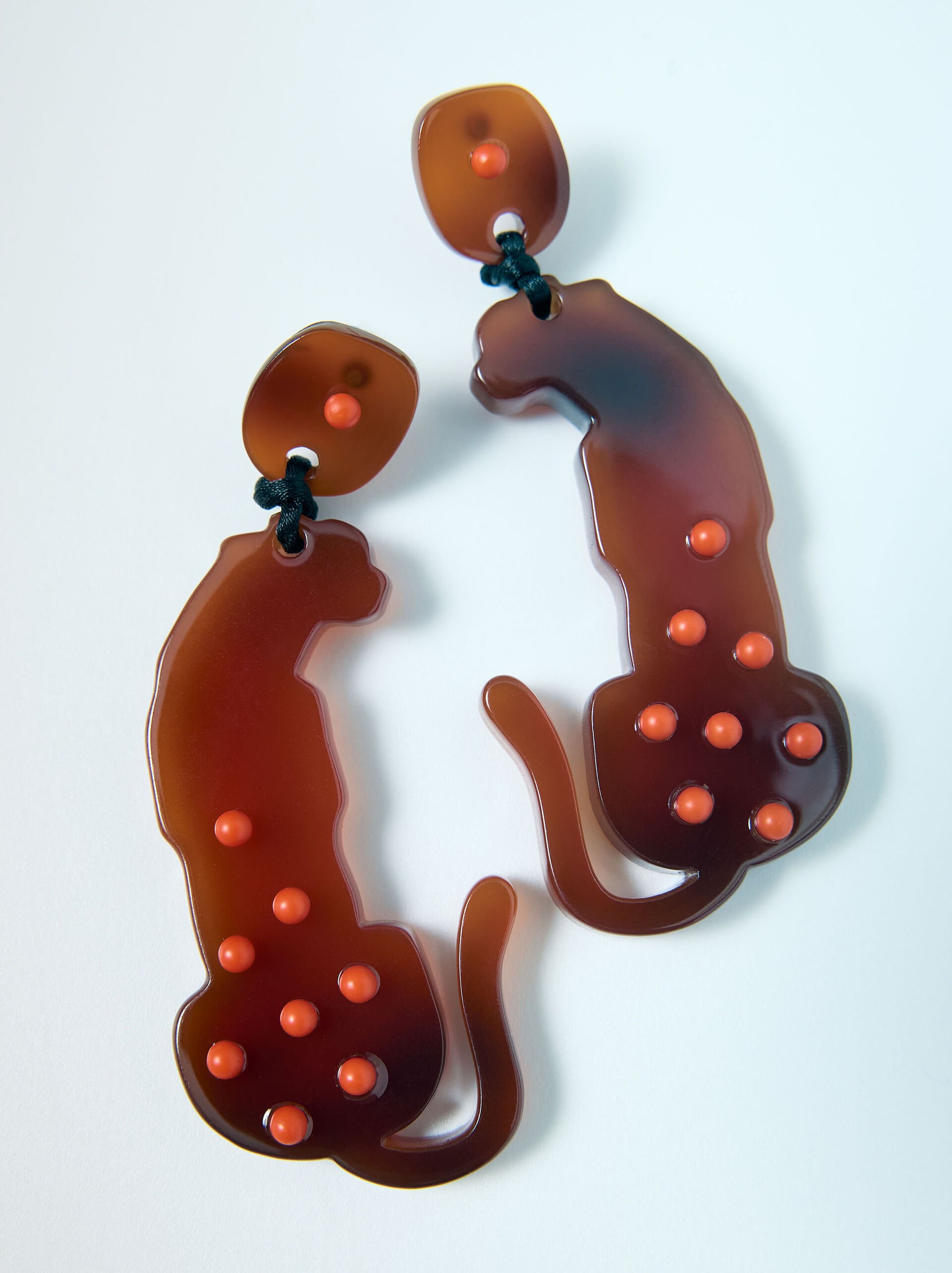 Pendientes maxi tigre de resina image number 0.0