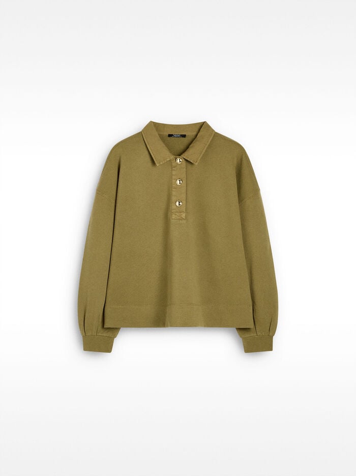 Sudadera 100 % algodón cuello de polo