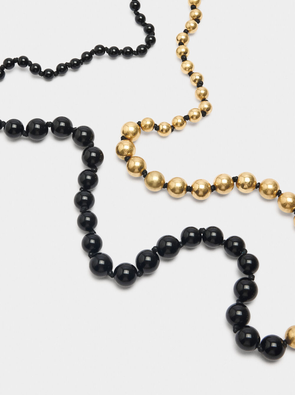 Collier bicolore à deux tours