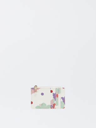 Kartentasche Mit Blumenprint, Mehrfarbig, hi-res