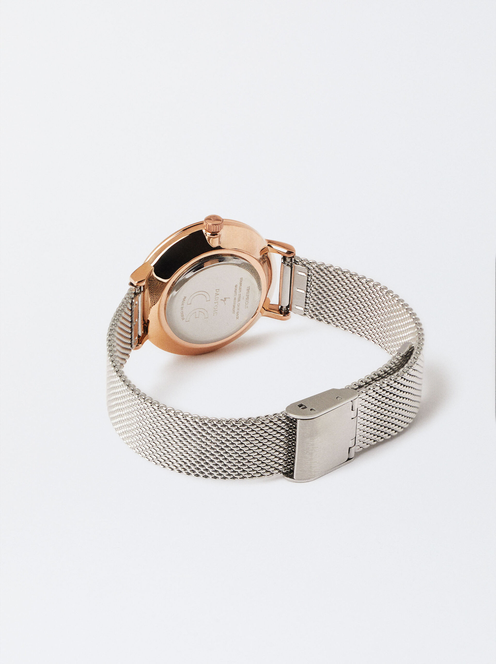 Stainless Steel Rose Gold Watch image number 2.0