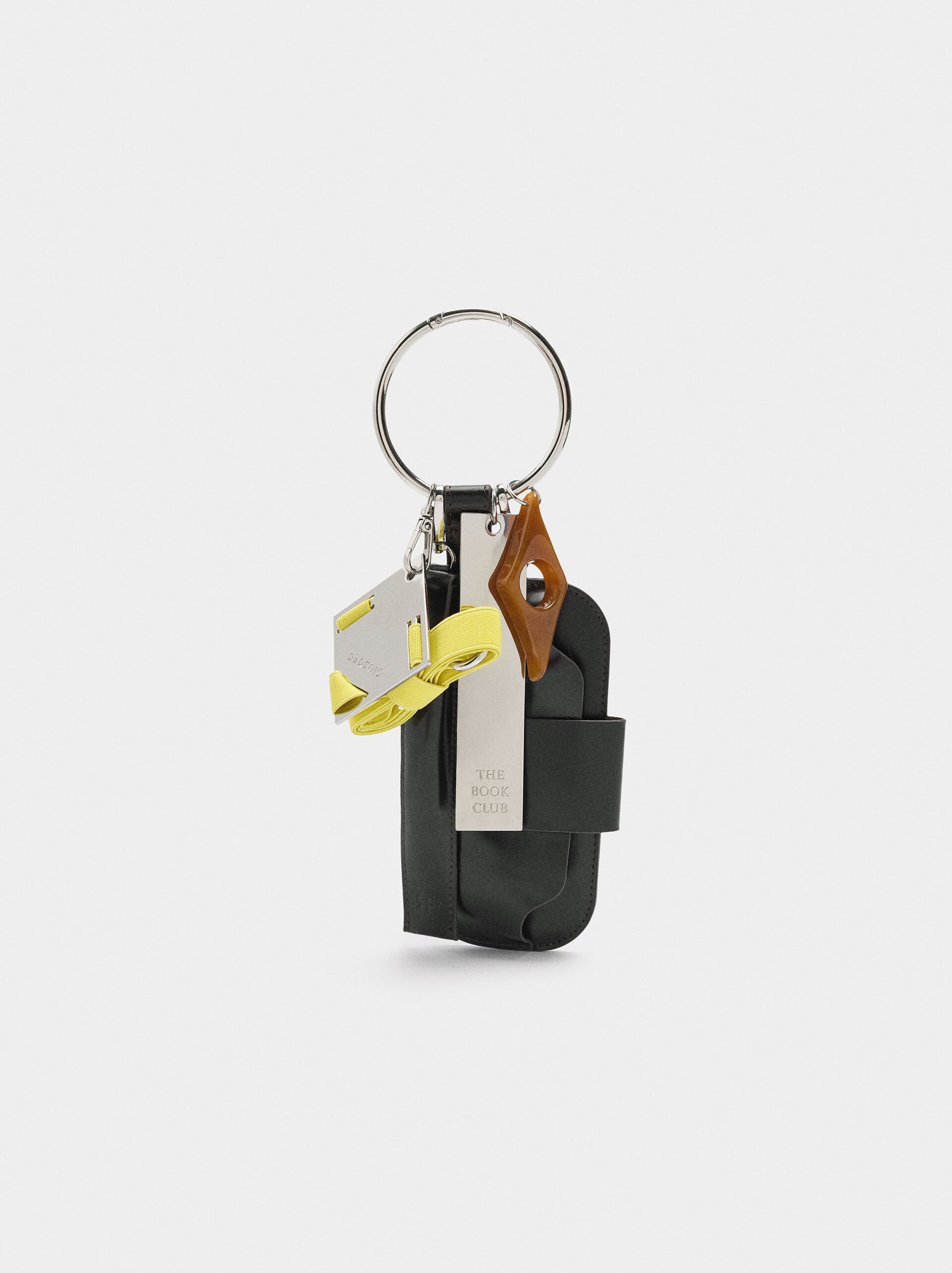 Keychain with leather details image number 0.0
