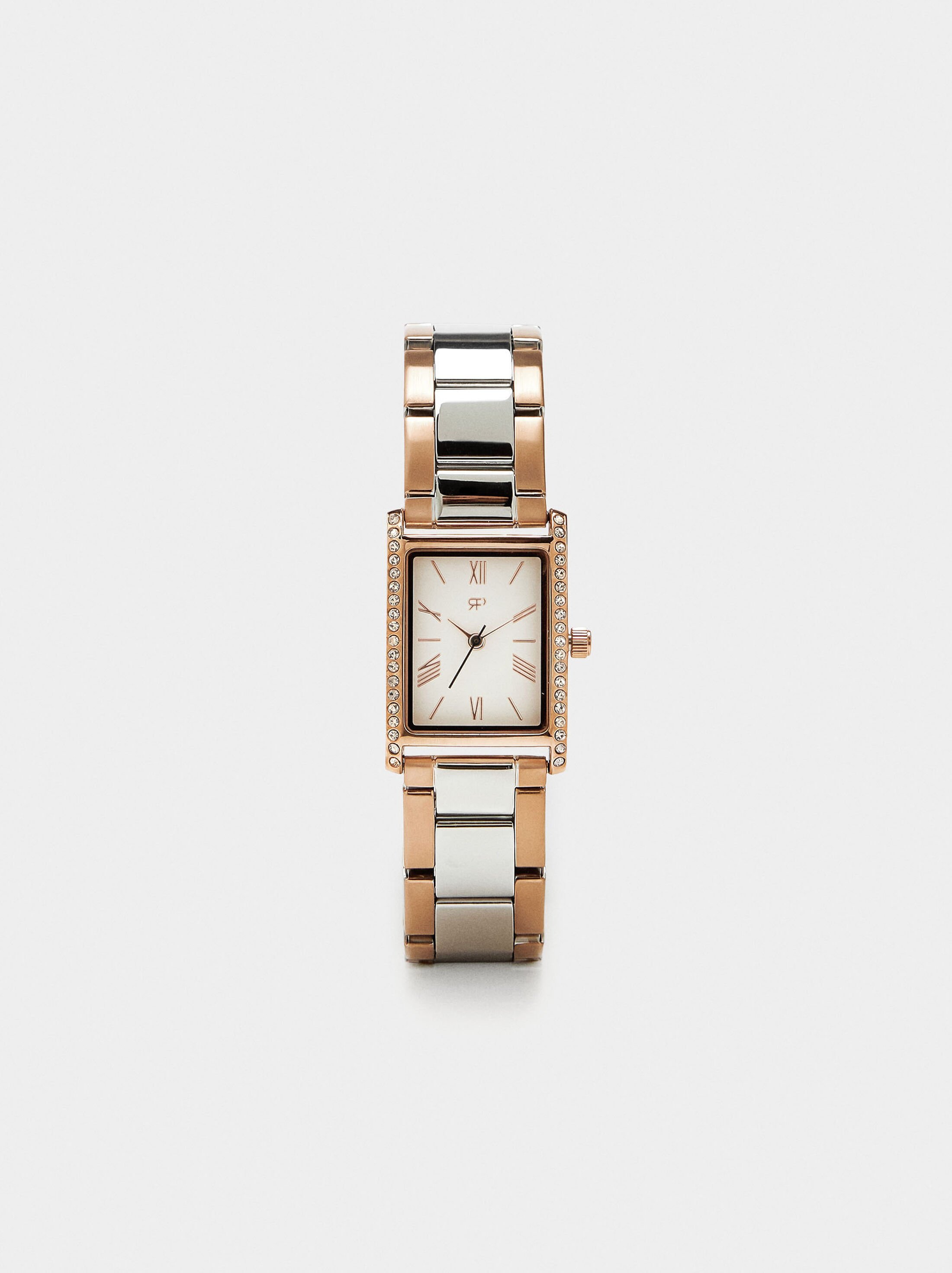 Bicolor watch with stainless steel bracelet image number 0.0
