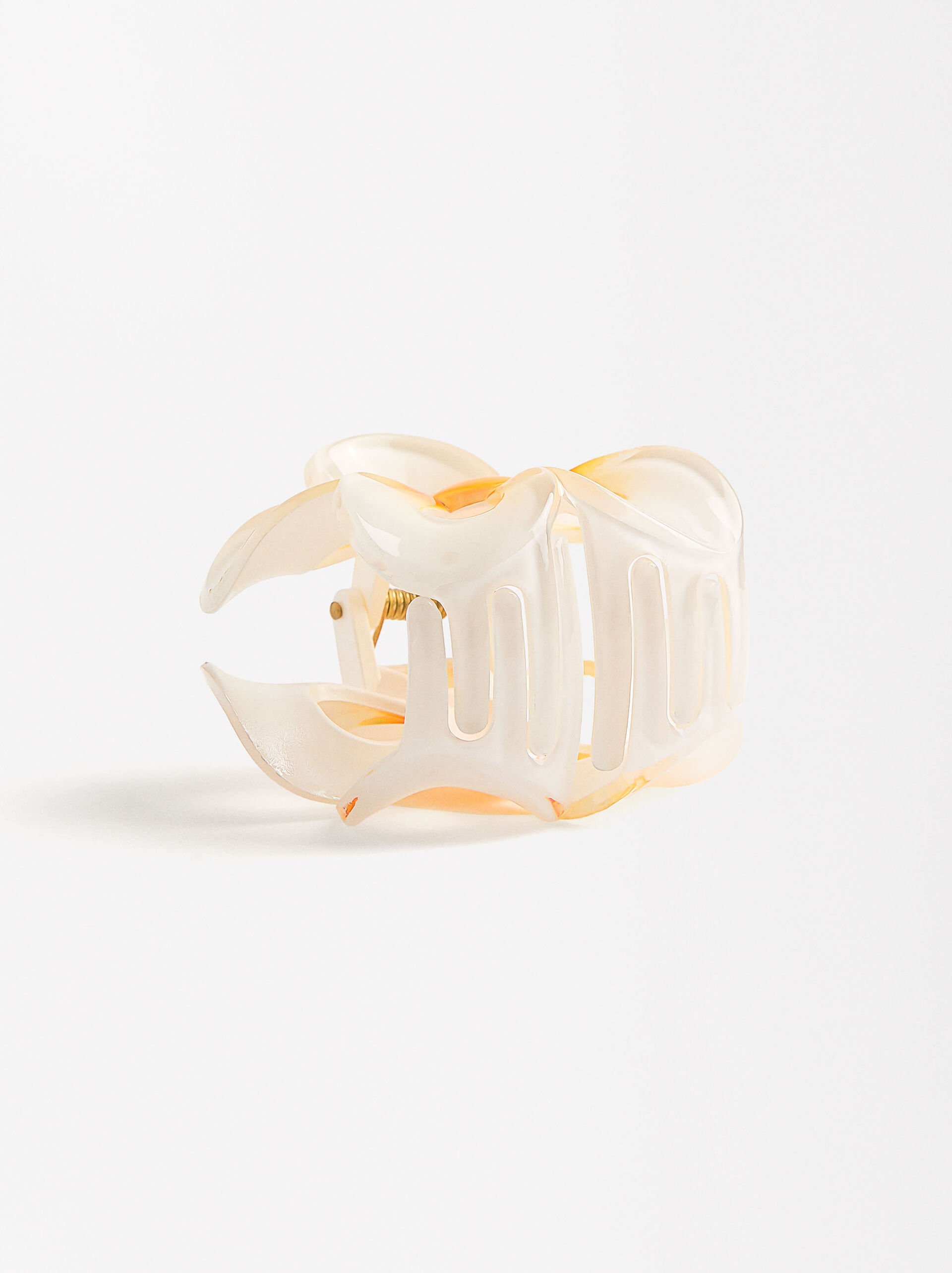 Resin flower hair claw  image number 2.0