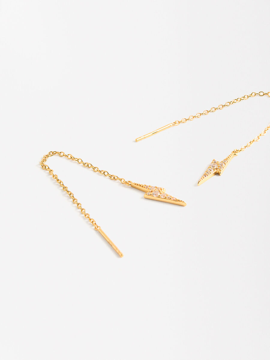 Long ray earrings - 925 sterling silver