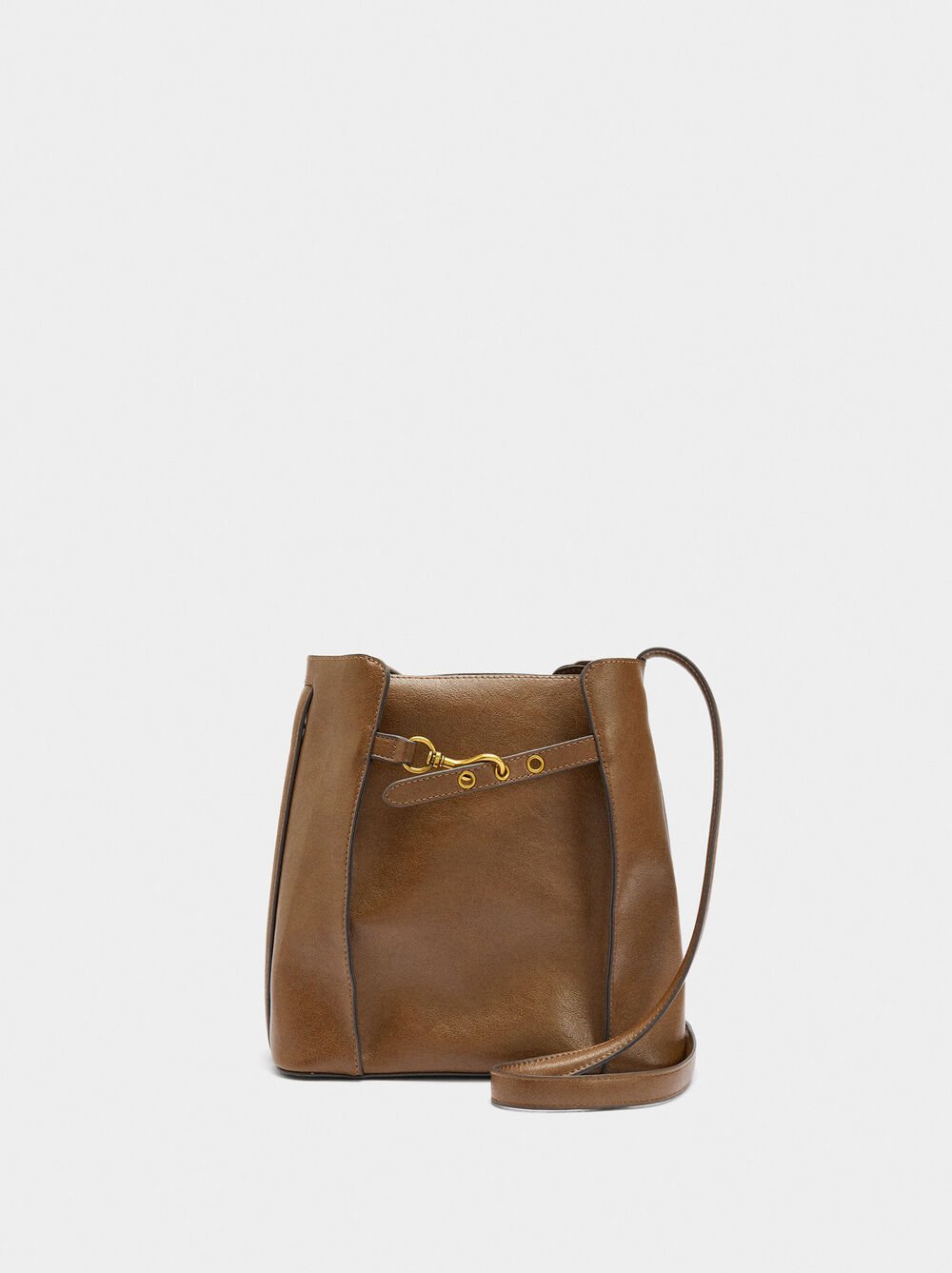 Sac seau avec plis latéraux