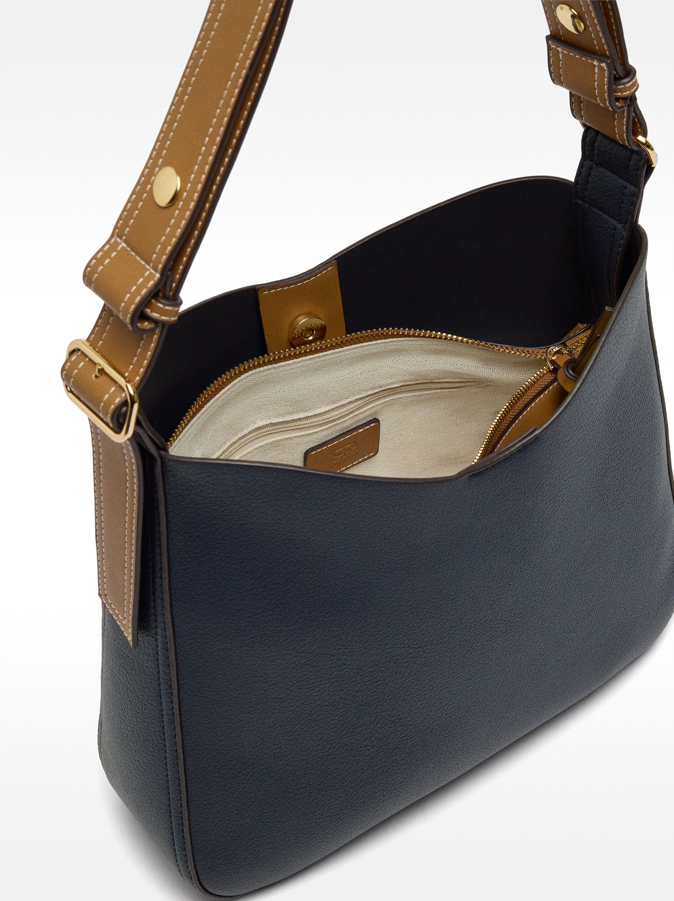 Shoulder bag with texture image number 3.0