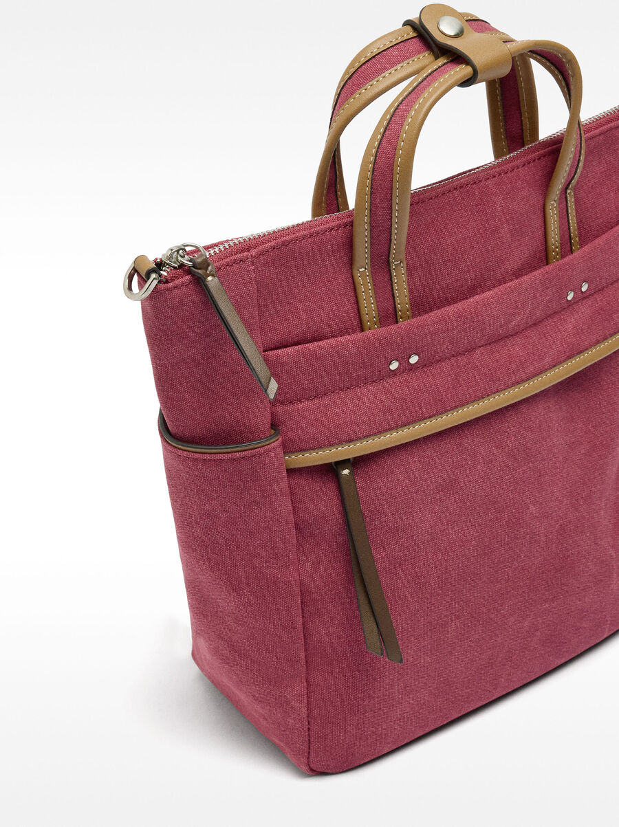 Canvas backpack with shoulder strap