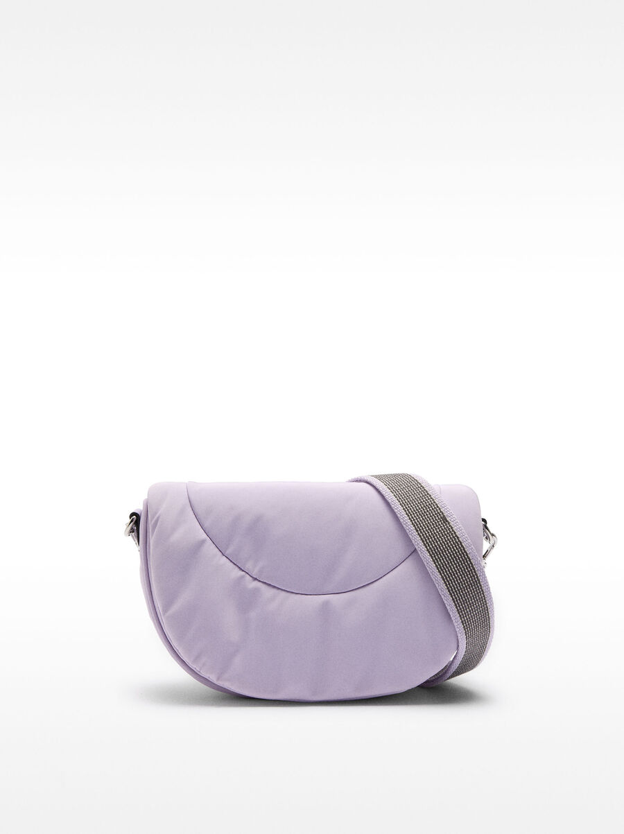 Nylon crossbody bag with charm